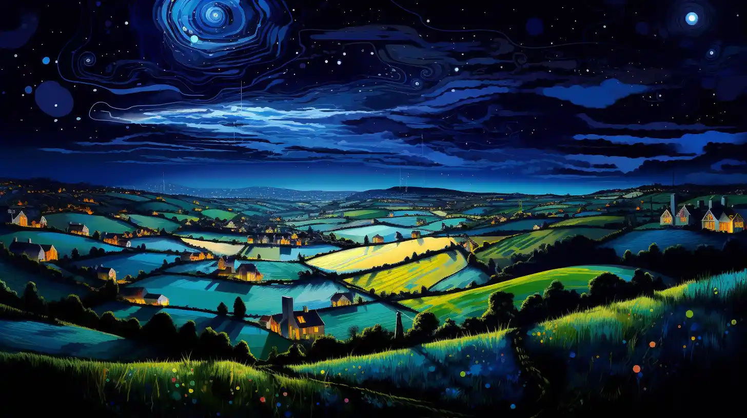 © History Oasis Aerial Photograph Night