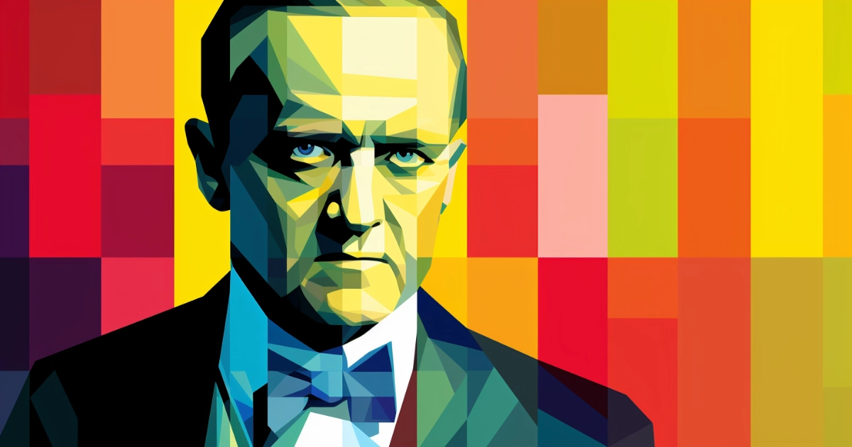 Geometric portrait of President Calvin Coolidge © History Oasis Geometric low-poly portrait of Calvin Coolidge in a bow tie