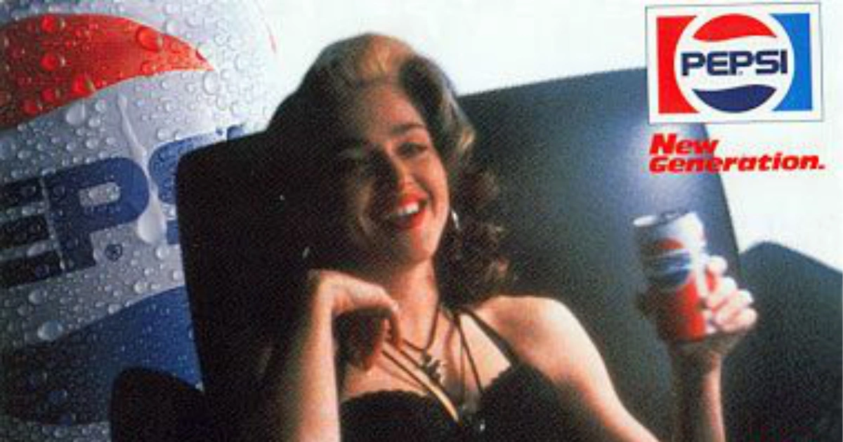 PepsiCo Madonna Pepsi Vintage Ad New Generation