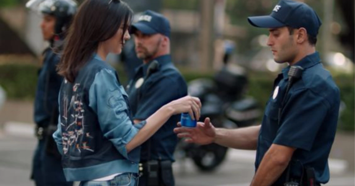 PepsiCo Kendall Jenner Ad Handing Cop Pepsi