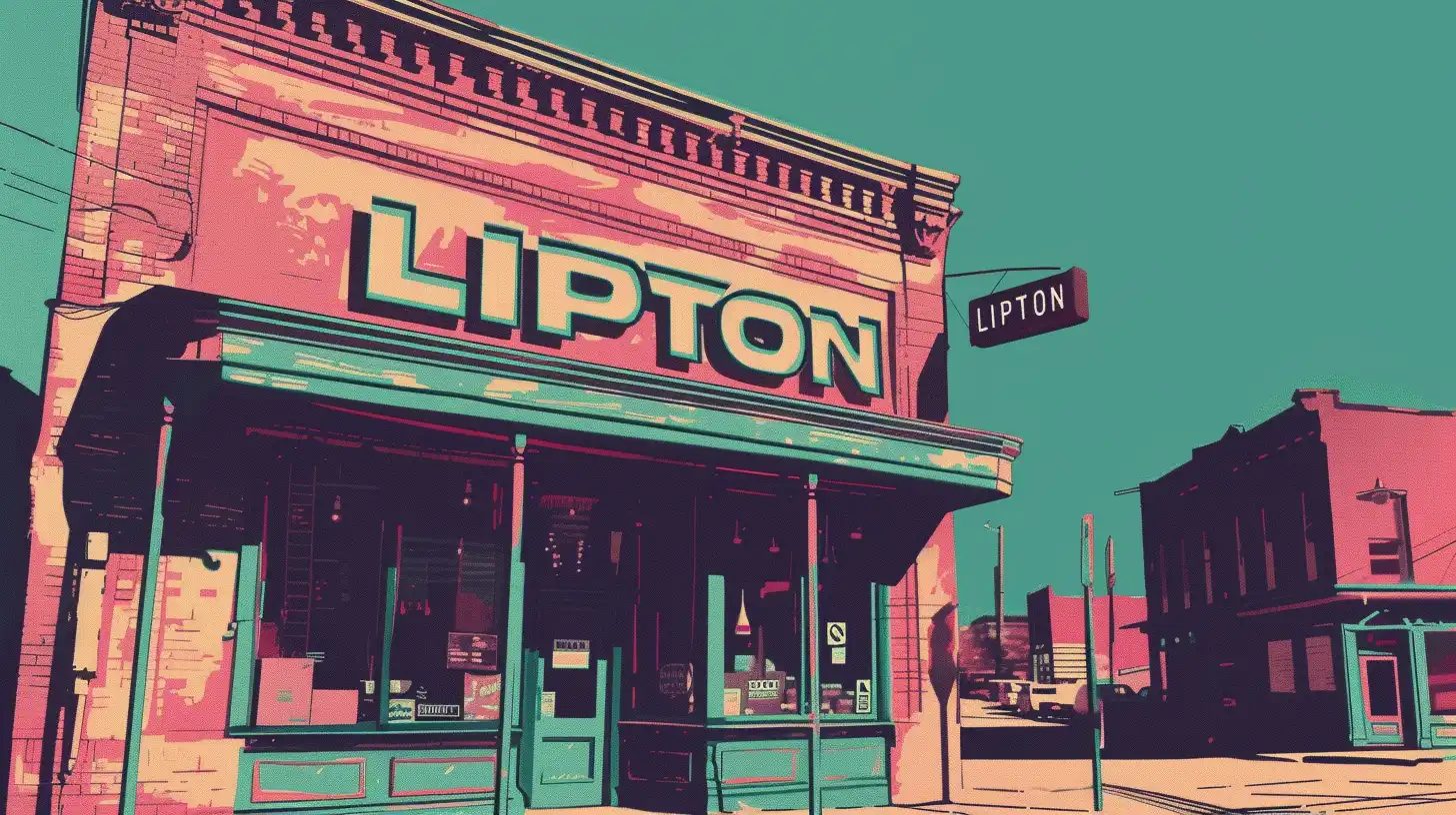 © History Oasis A Grocery Store Building That Says LIPTON
