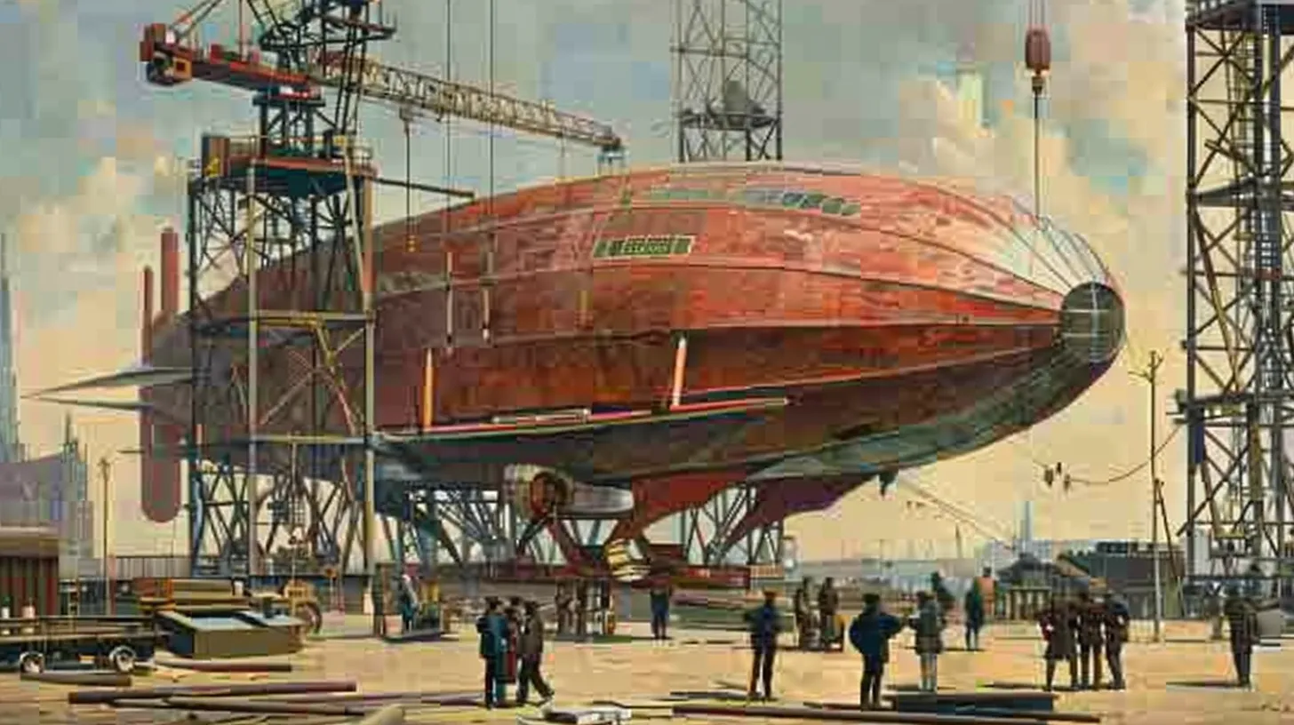 © History Oasis Construction Of An Airship