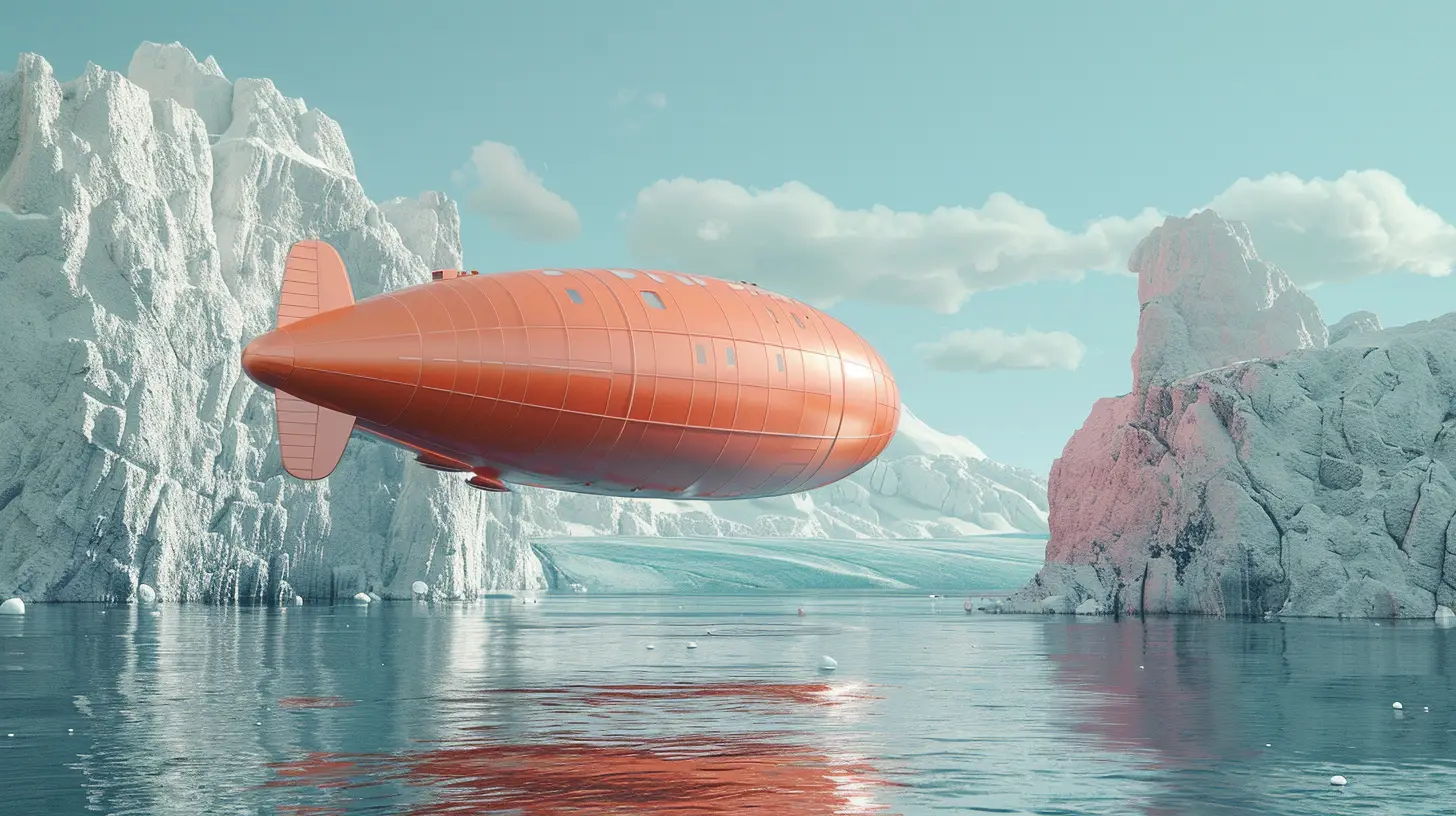 © History Oasis Airship Over The Artic