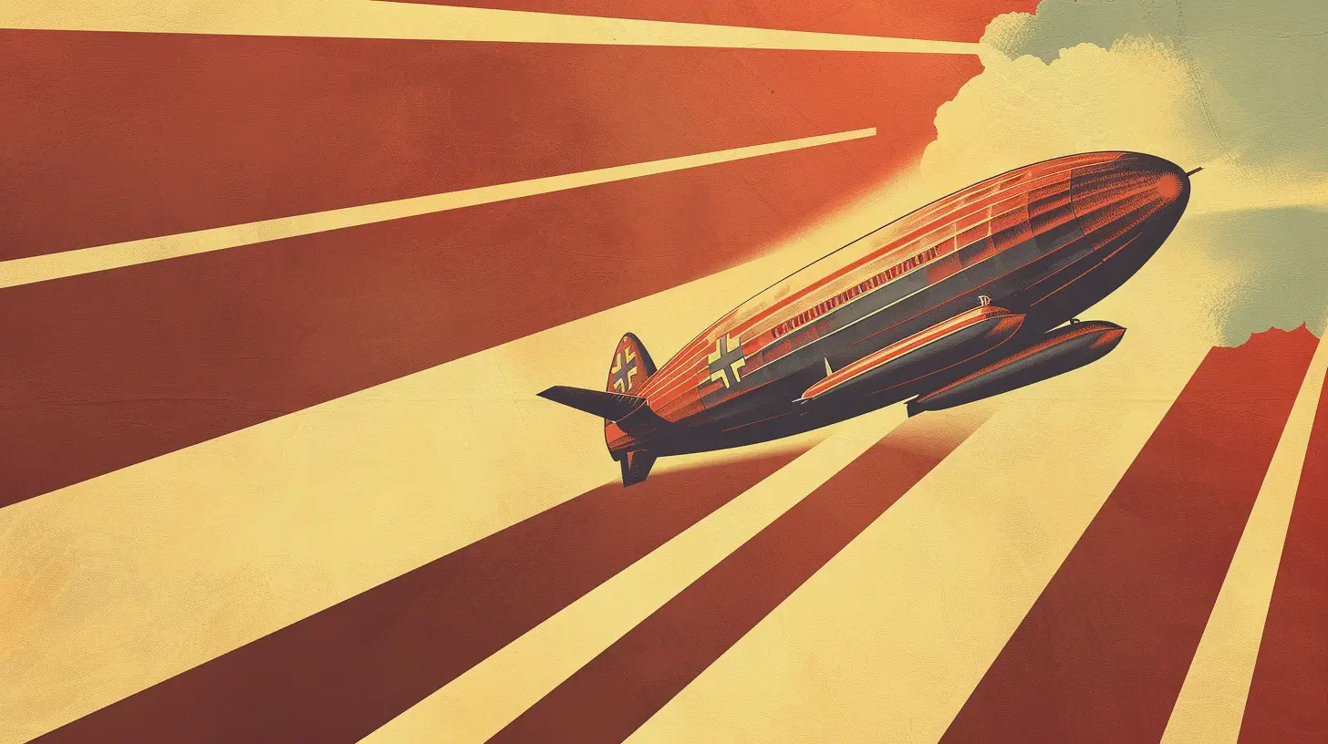 © History Oasis Airship On A Poster 1930s Nazi Propoganda