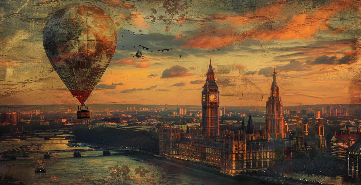 Hot Air Balloon London 1950s