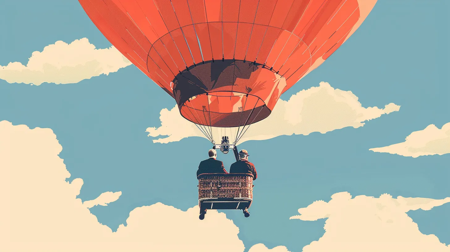 © History Oasis Four Pilots In The Breitling Orbiter Balloon