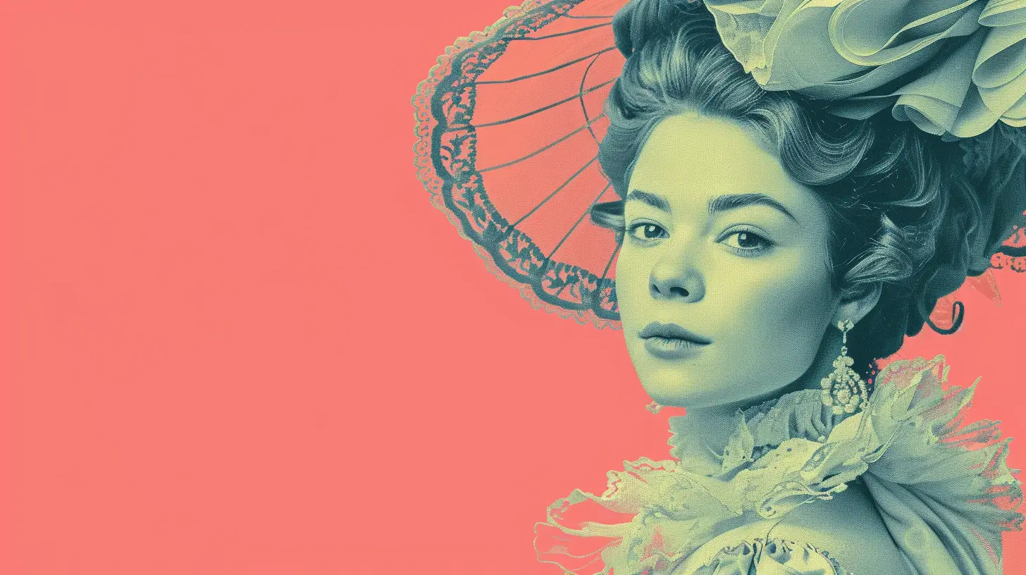 French Woman Rococo Fashion Era