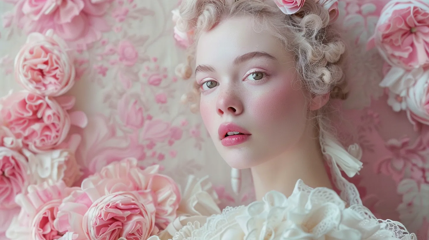 French Woman Rococo Fashion Era Makeup Pale Skin