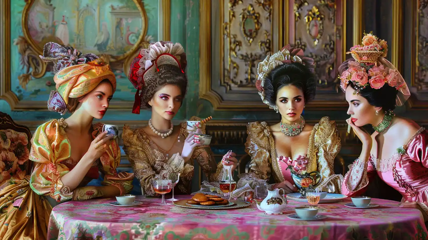 Italian Women Rococo Fashion Era