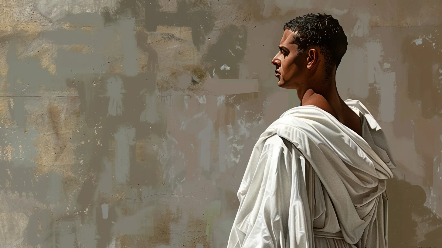 © History Oasis Ancient Roman Man Wearing A White Tunic