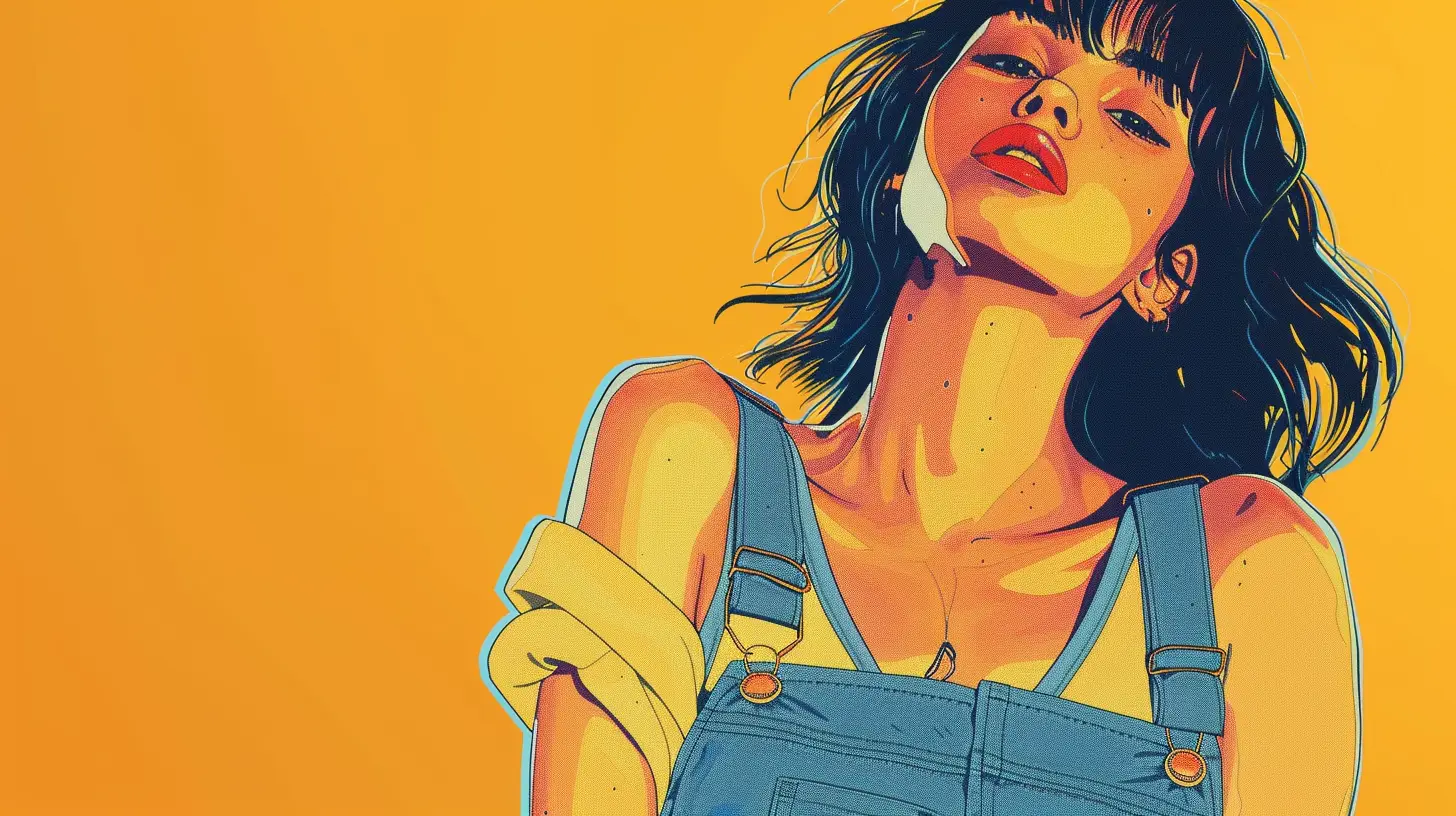 1990s Fashion Wearing Overalls