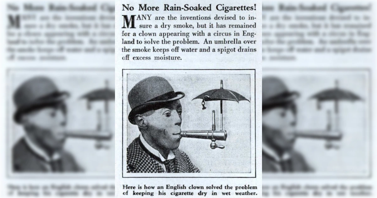 cigarette umbrella Did You Know The Once Tried to Save Smokes from the Rain! | by Ravinimbus | Did You KnowShort Fun Facts Smoking Cigarette Windproof Travel Manual