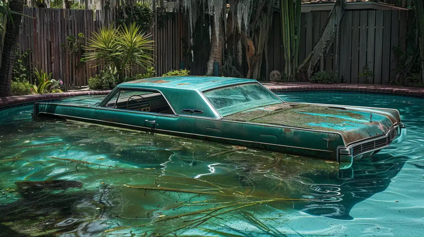 © History Oasis KEITH MOON DROVE HIS CAR INTO A HOTEL SWIMMING POOL