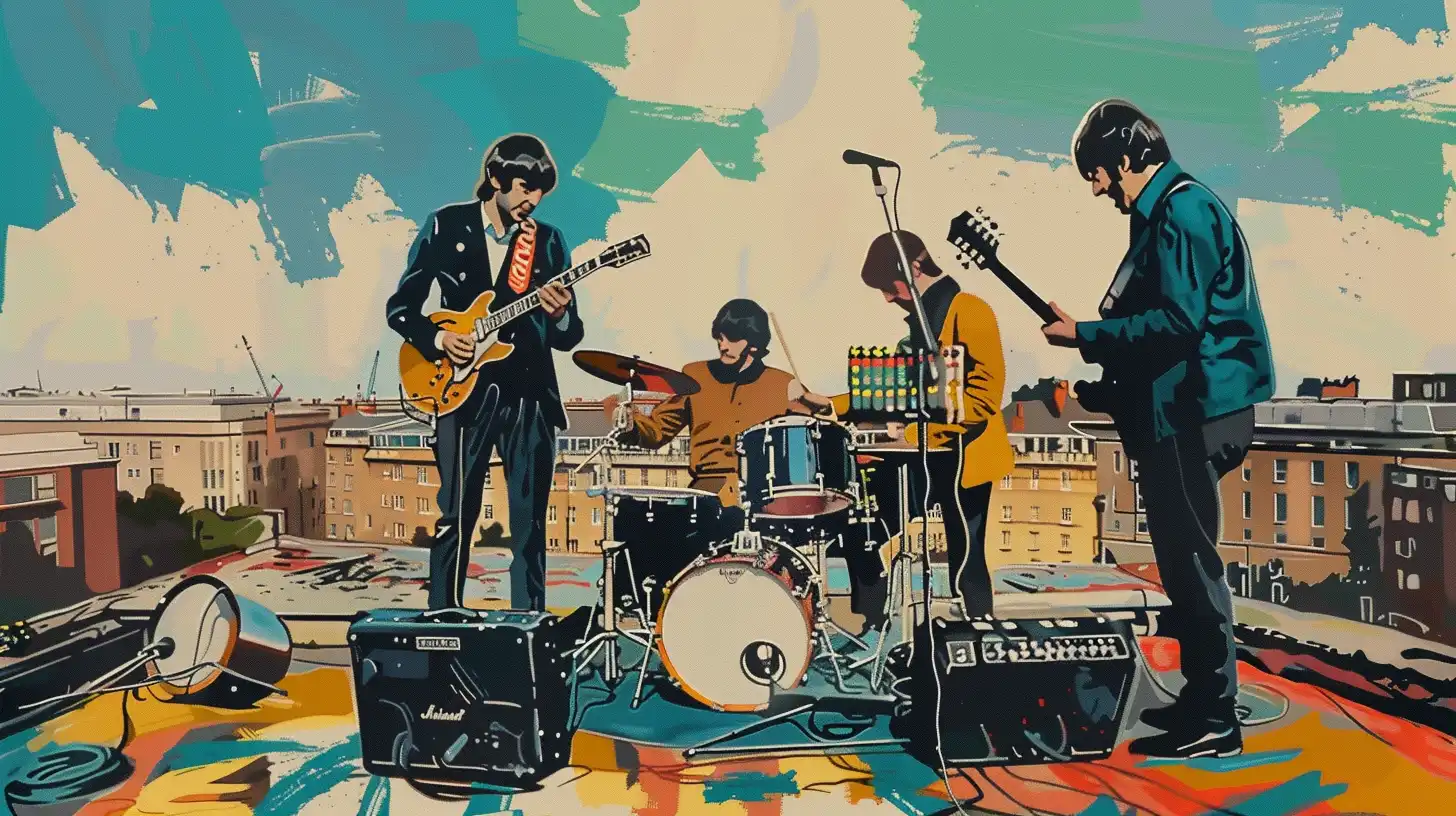 © History Oasis THE BEATLES ROOFTOP CONCERT IN 1969