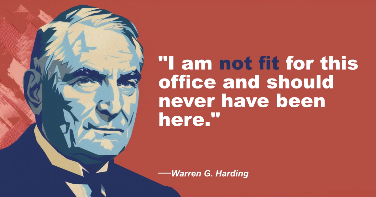 © History Oasis Warren G. Harding Not Fit