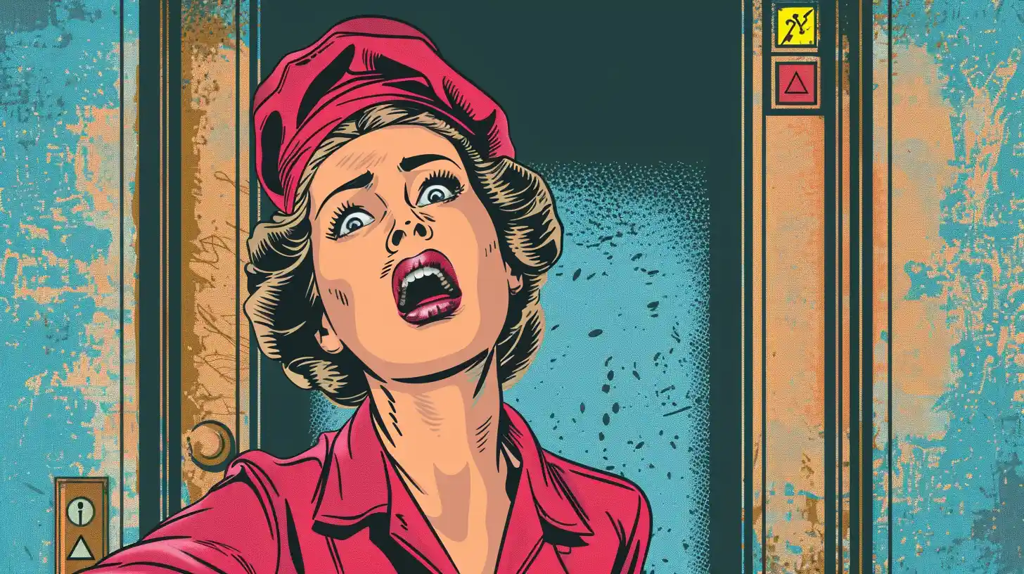 A Housekeeper Stuck In An Elevator Screaming