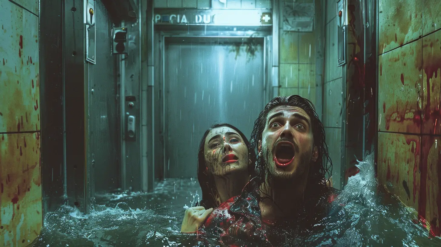 Israeli Couple A Flooded Elevator