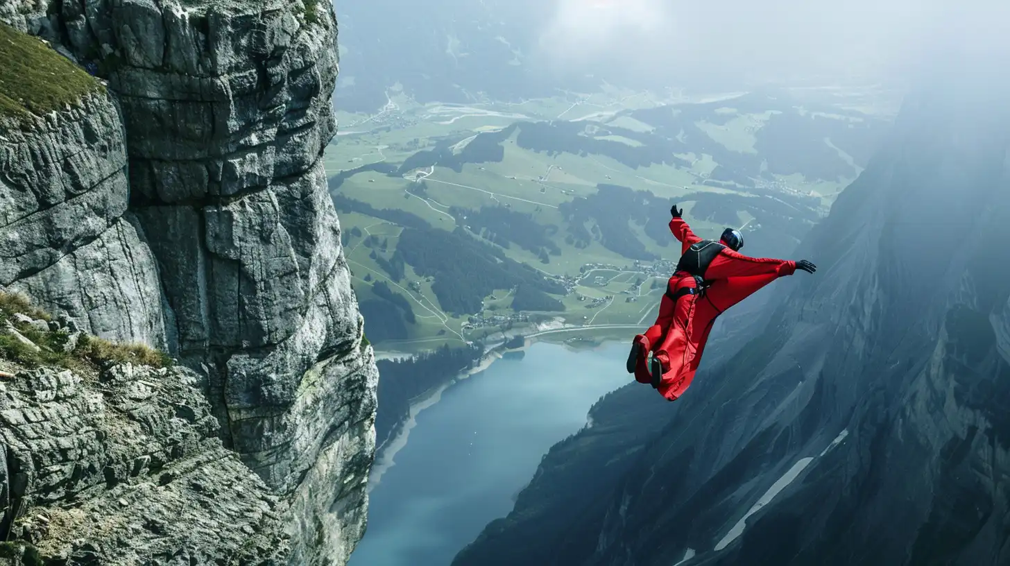 The Grinding The Crack Flight Wingsuit Jump