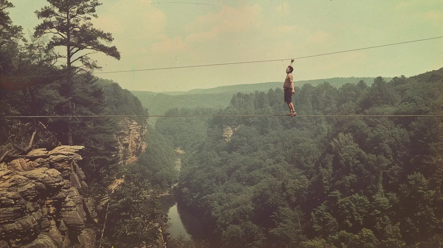 Karl Wallendas High Wire Walk Across Tallulah Gorge
