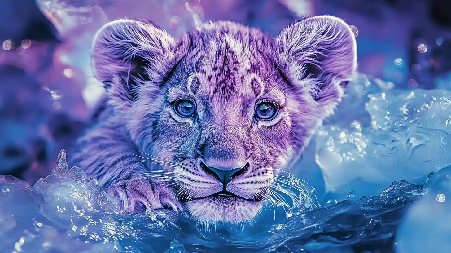 © History Oasis Prehistoric Cave Lion Cub Frozen In Ice