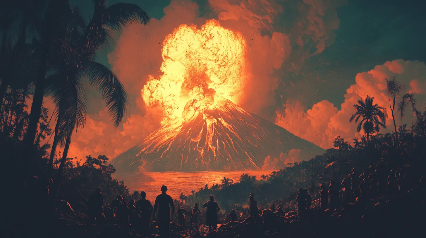 Massive Volcanic Explosion Mount Tambora