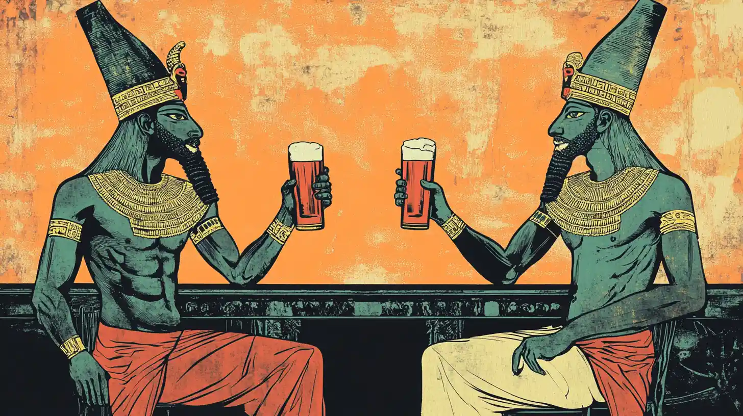 © History Oasis Ancient Mesopotamia Drinking Beer