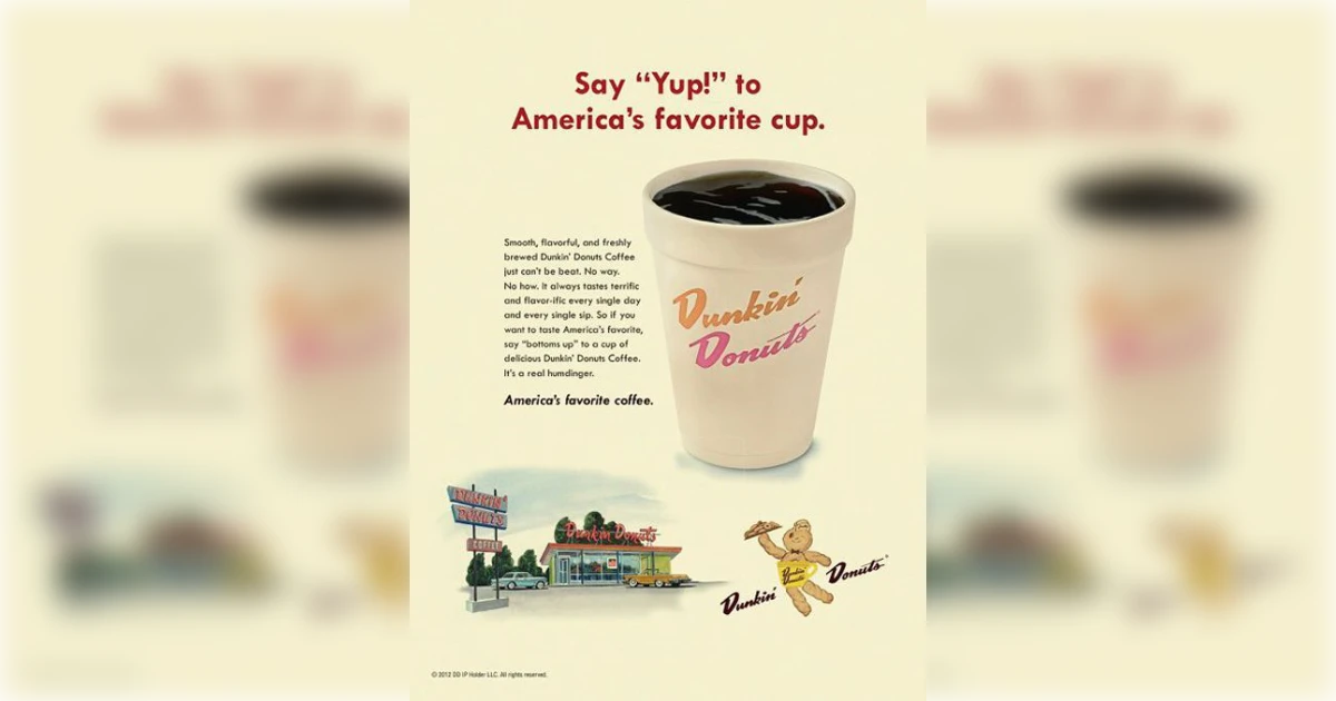 Dunkin Donuts Vintage Ad
