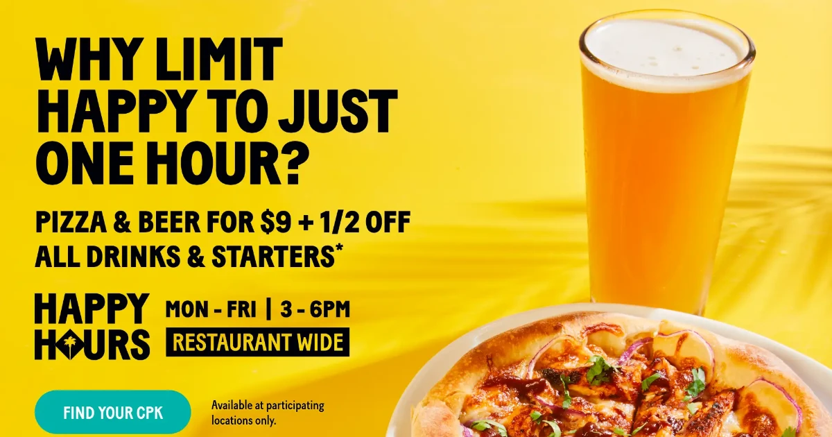 California Pizza Kitchen Ad
