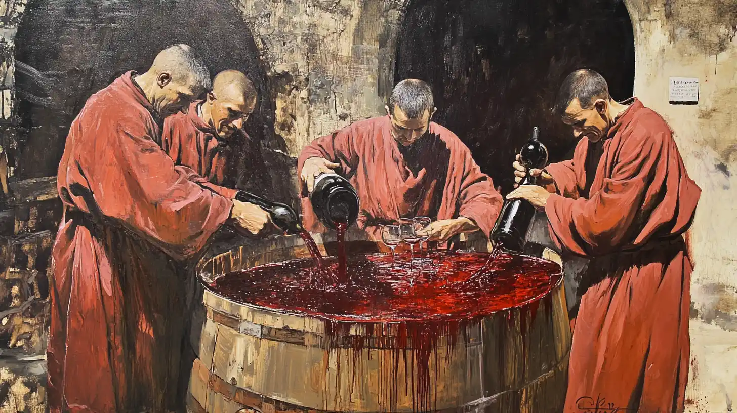 © History Oasis Cistercian Monks Making Wine