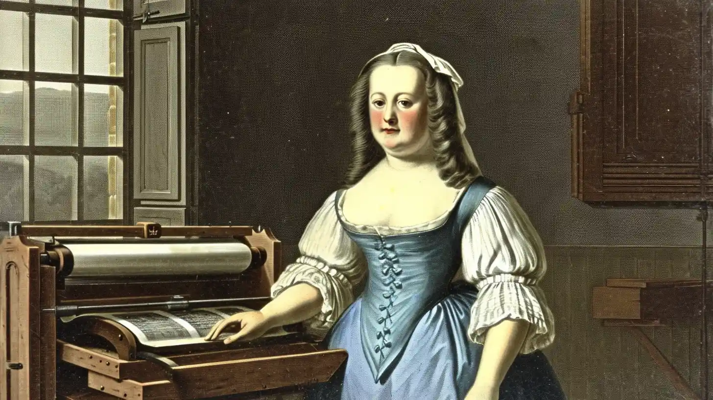 © History Oasis This Woman Running A Printing Press 1700s