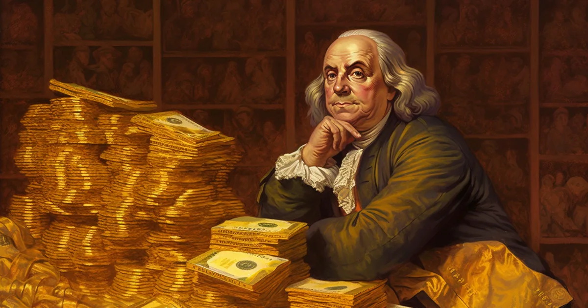 Colonial-era money and ledgers © History Oasis Illustration of colonial-era money and ledgers