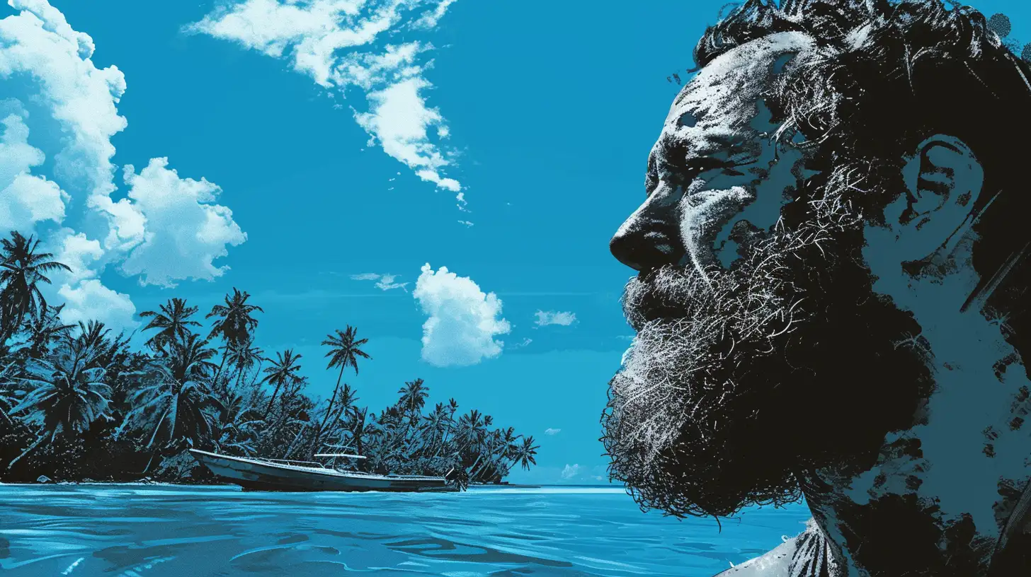 © History Oasis Tom Hanks Full Beard On An Island For The Movie