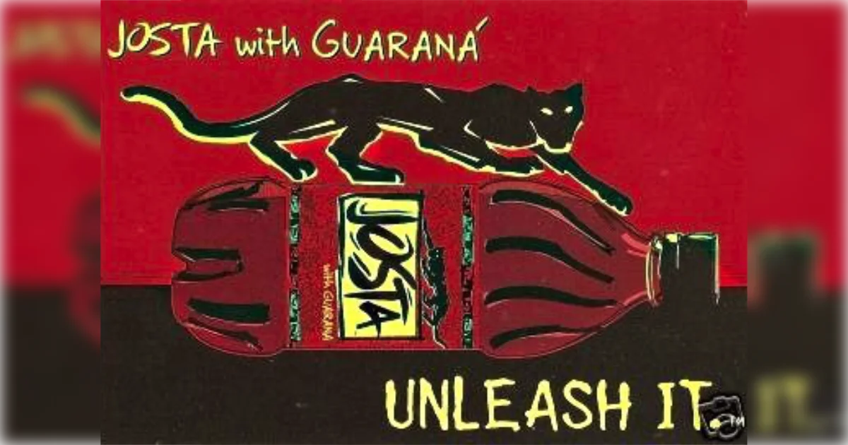 Josta Josta with Guarana ad showing a black panther prowling over a bottle