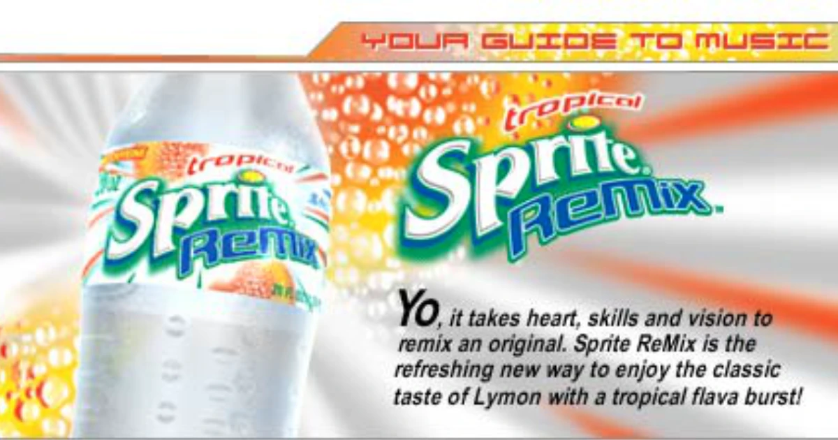 The Coca-Cola Company Tropical Sprite ReMix bottle in a web banner advertisement