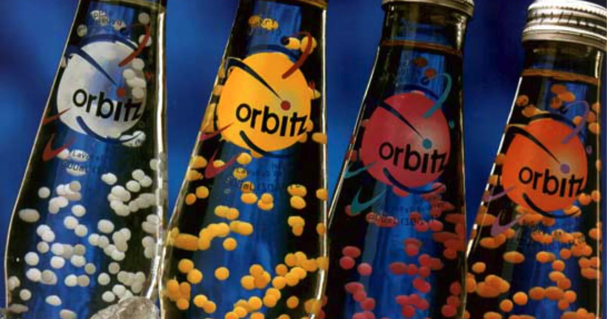 Orbitz Orbitz soda bottles with floating gel balls in four flavors