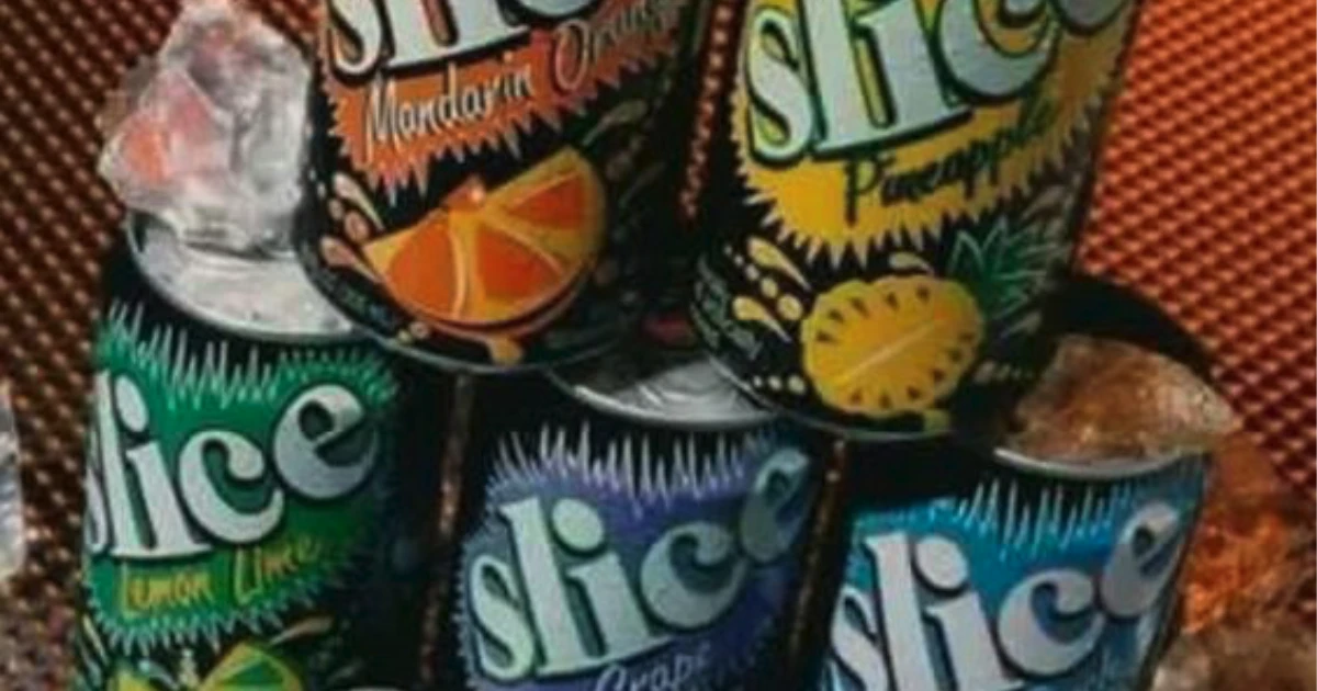 PepsiCo Slice soda cans in lemon lime, mandarin orange, pineapple and grape