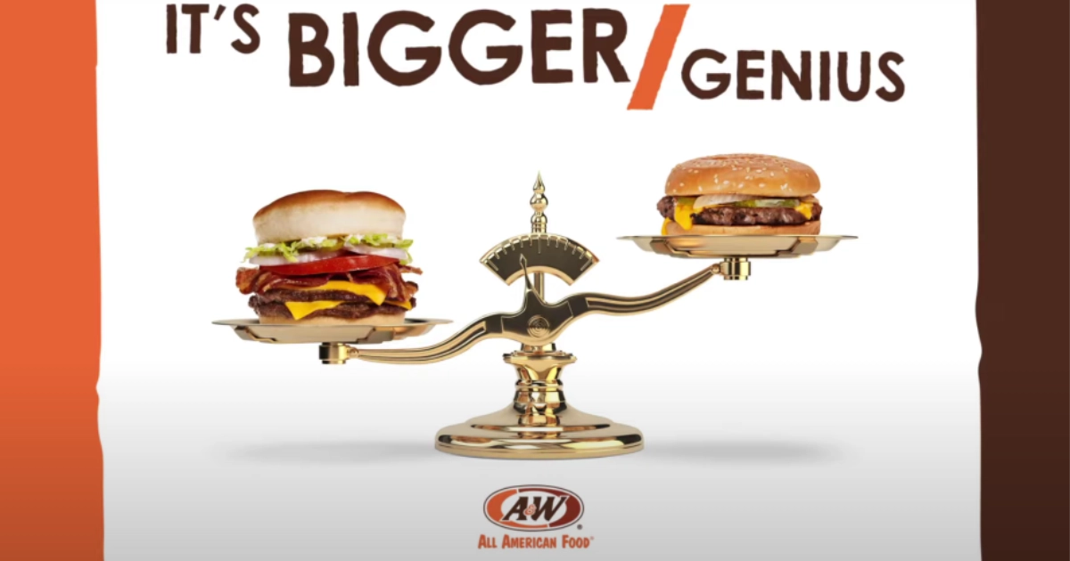 A&W Third Pounder Vintage Ad