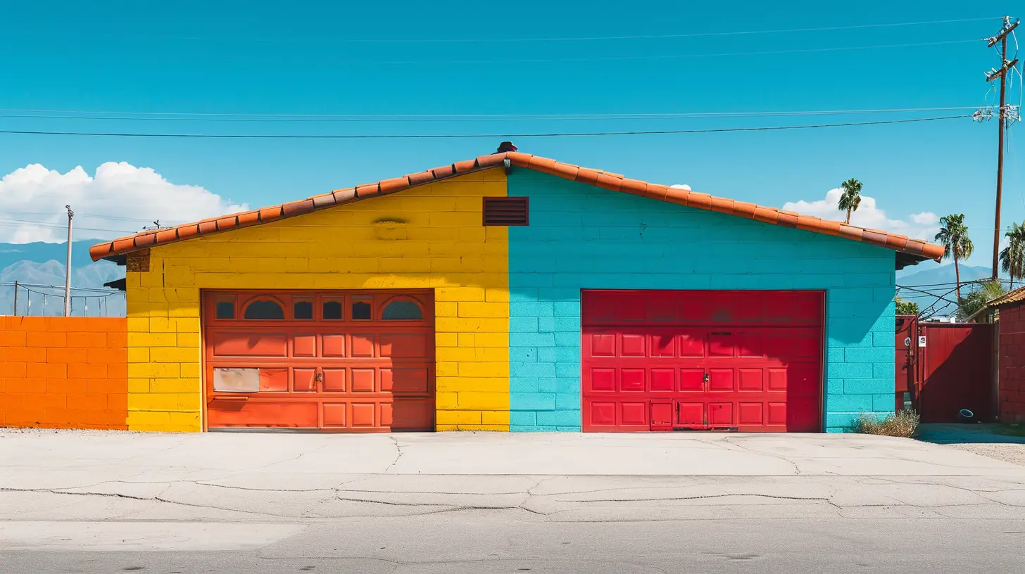 A Two Car Garage That Sell Tacos