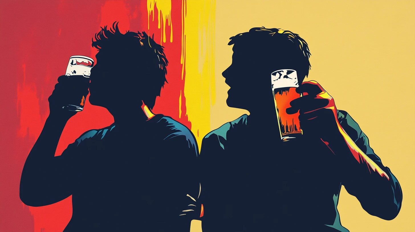 © History Oasis Men Drinking Beer