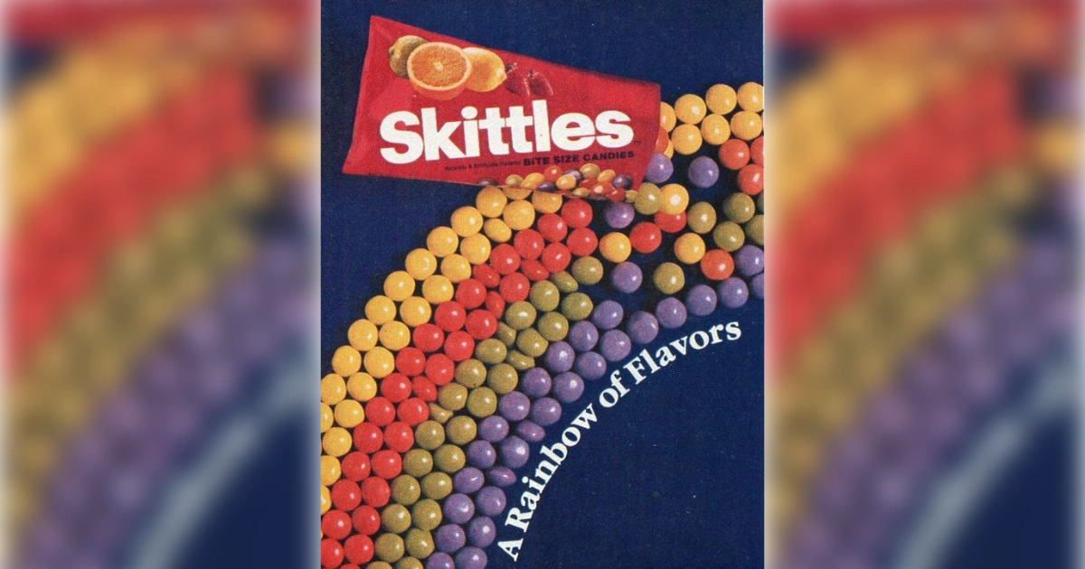 Skittles Skittles A Rainbow Of Flavors Vintage Ad