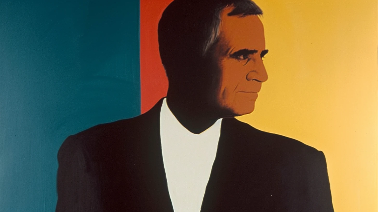 Thornton Wilson, who cut Boeing's workforce to the bone and then rebuilt it © History Oasis Thornton Wilson in profile in a dark suit against blocks of teal, red and yellow