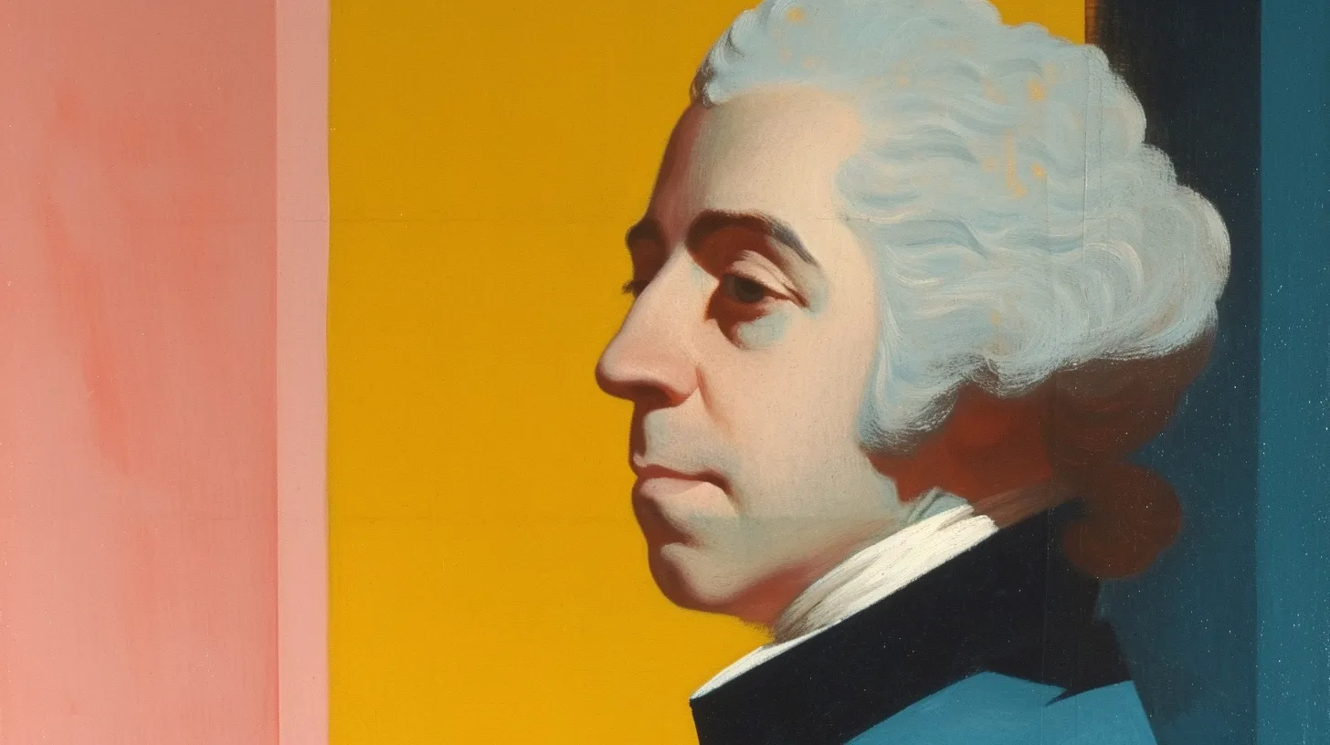 A portrait of William Temple Franklin © History Oasis Portrait illustration of William Temple Franklin, Benjamin Franklin's grandson