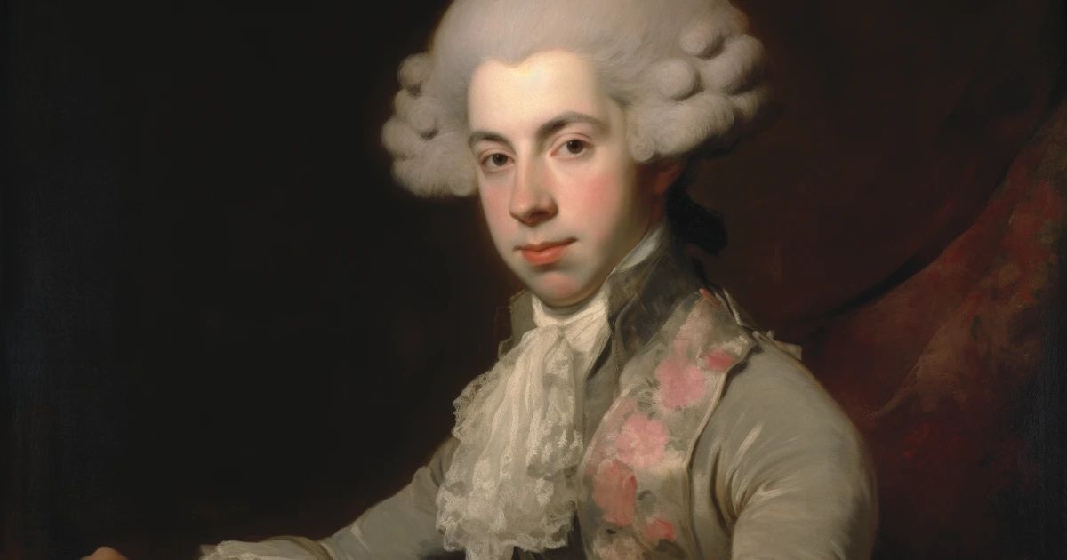 A young Temple Franklin © History Oasis Illustration of a young William Temple Franklin in 18th century dress
