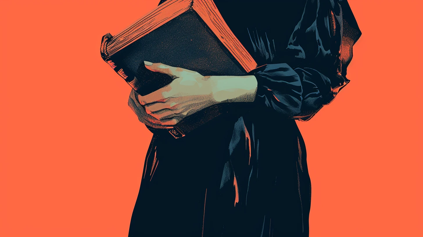 A Purtan Holding A Bible