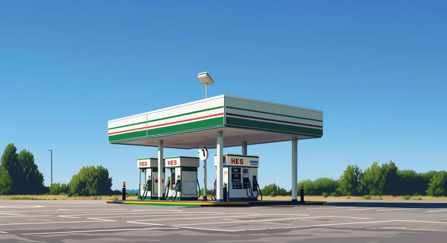 © History Oasis Gas Station HESS CORPORATION