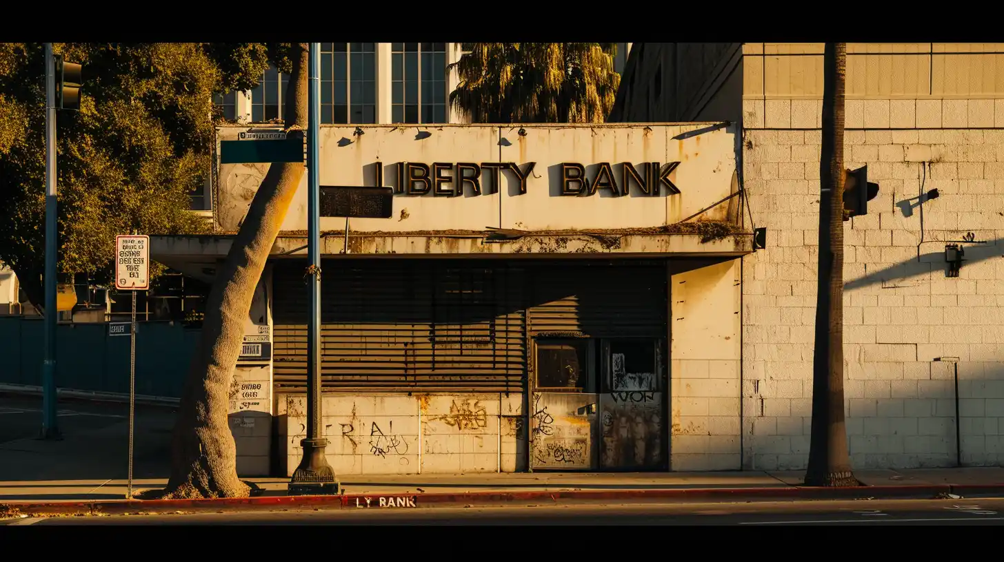 A Bank In Los Angeles It Says LIBERTY BANK