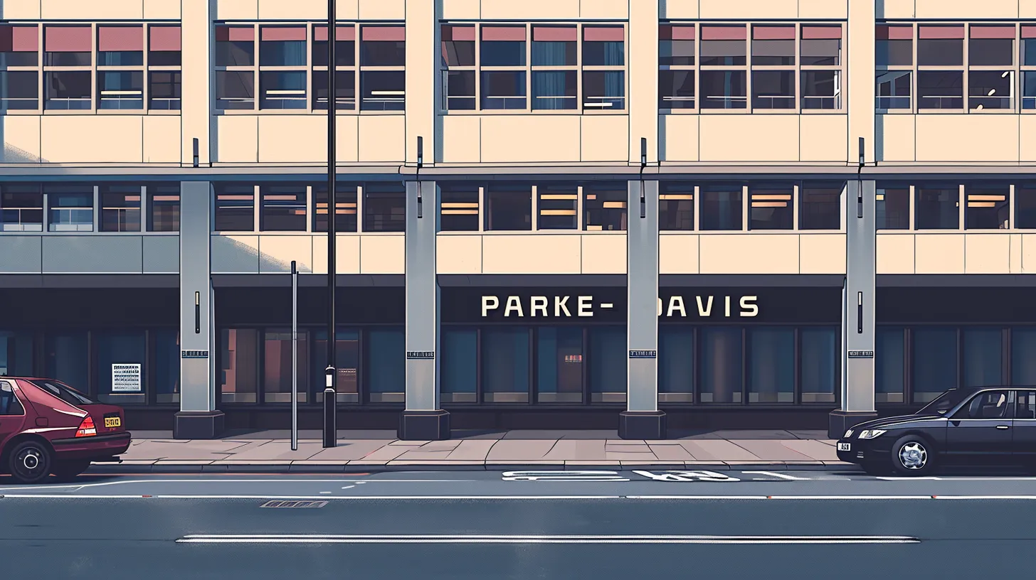 © History Oasis A Business Building That Says PARKE DAVIS