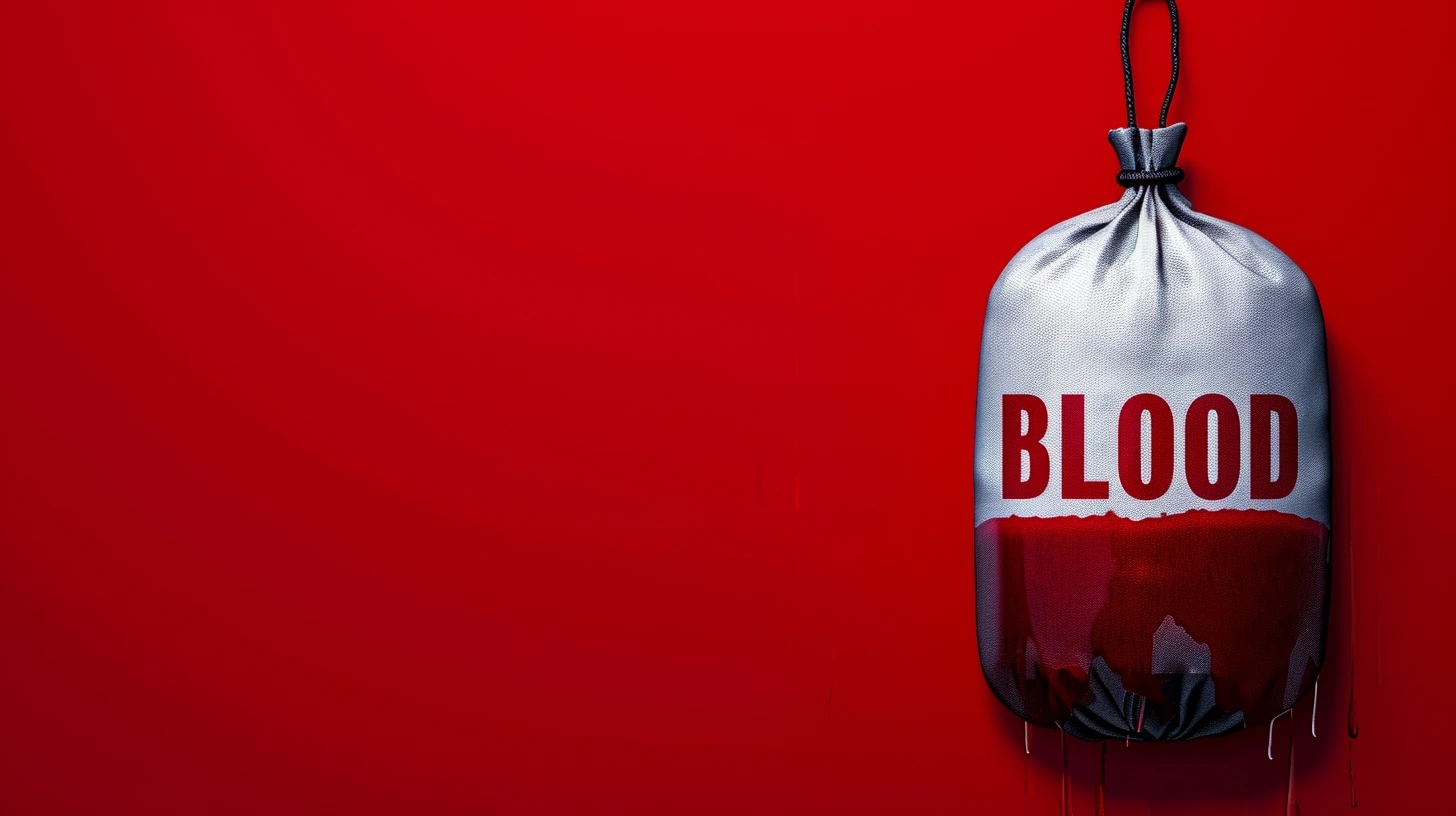 © History Oasis A Blood Bag That Says BLOOD