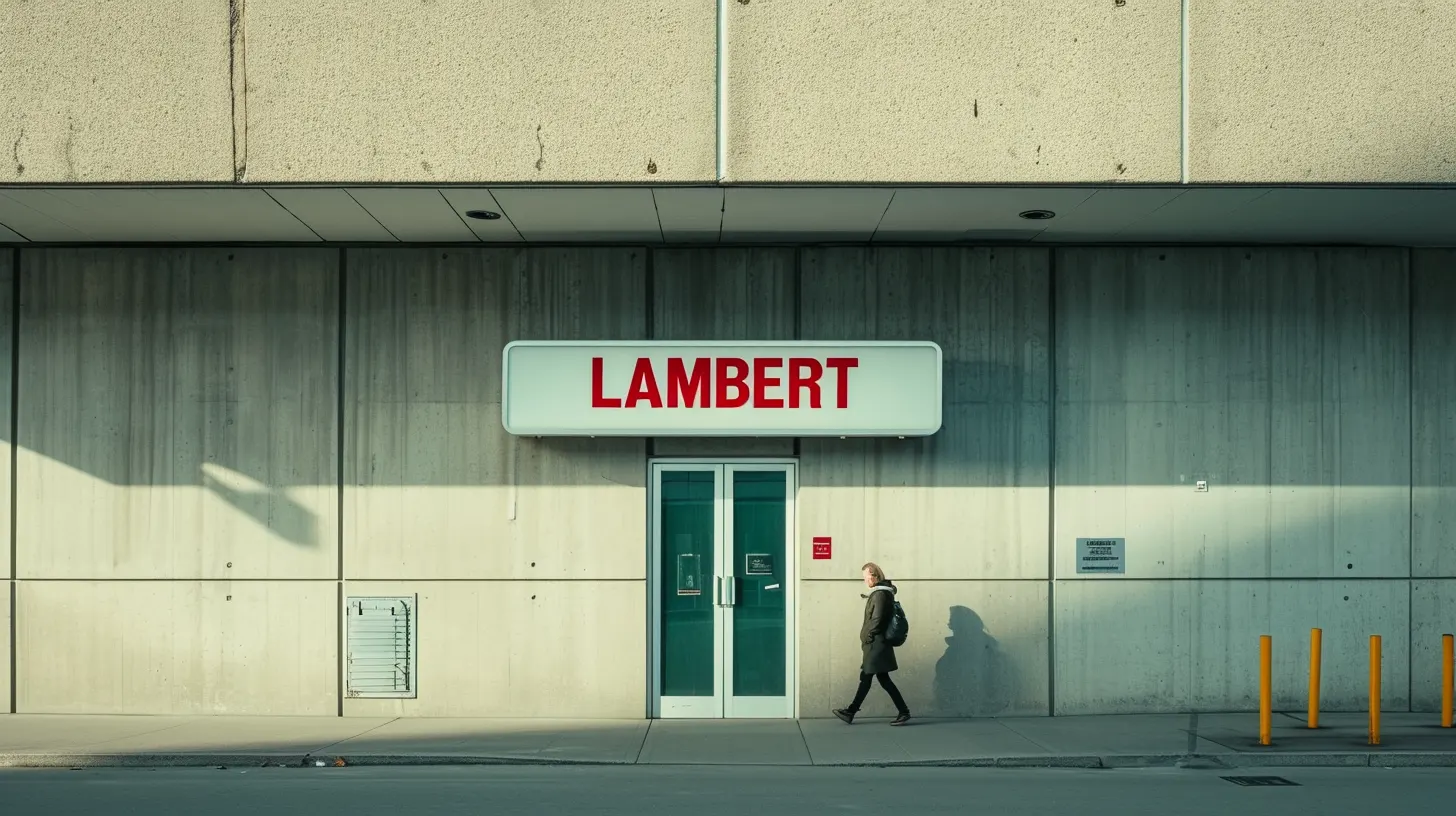 © History Oasis A Business Building That Says LAMBERT