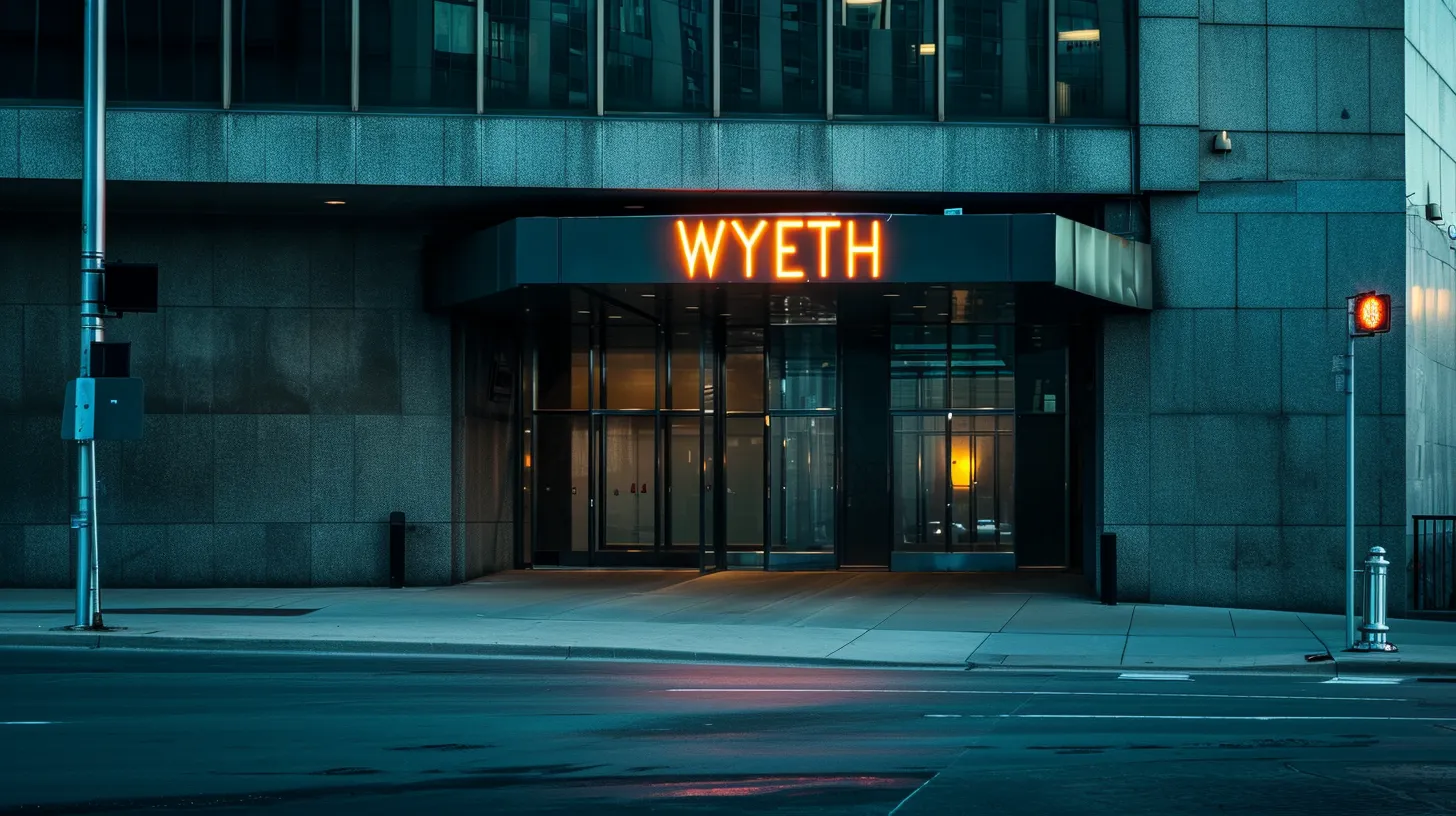 © History Oasis A Corporate Building That Says WYETH